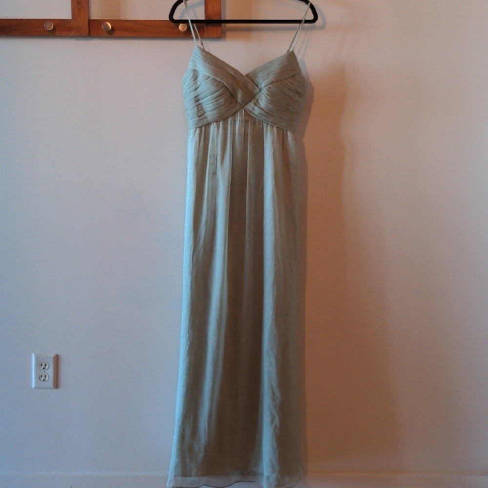 Light green Anthropologie × BHLDN bridesmaid dress